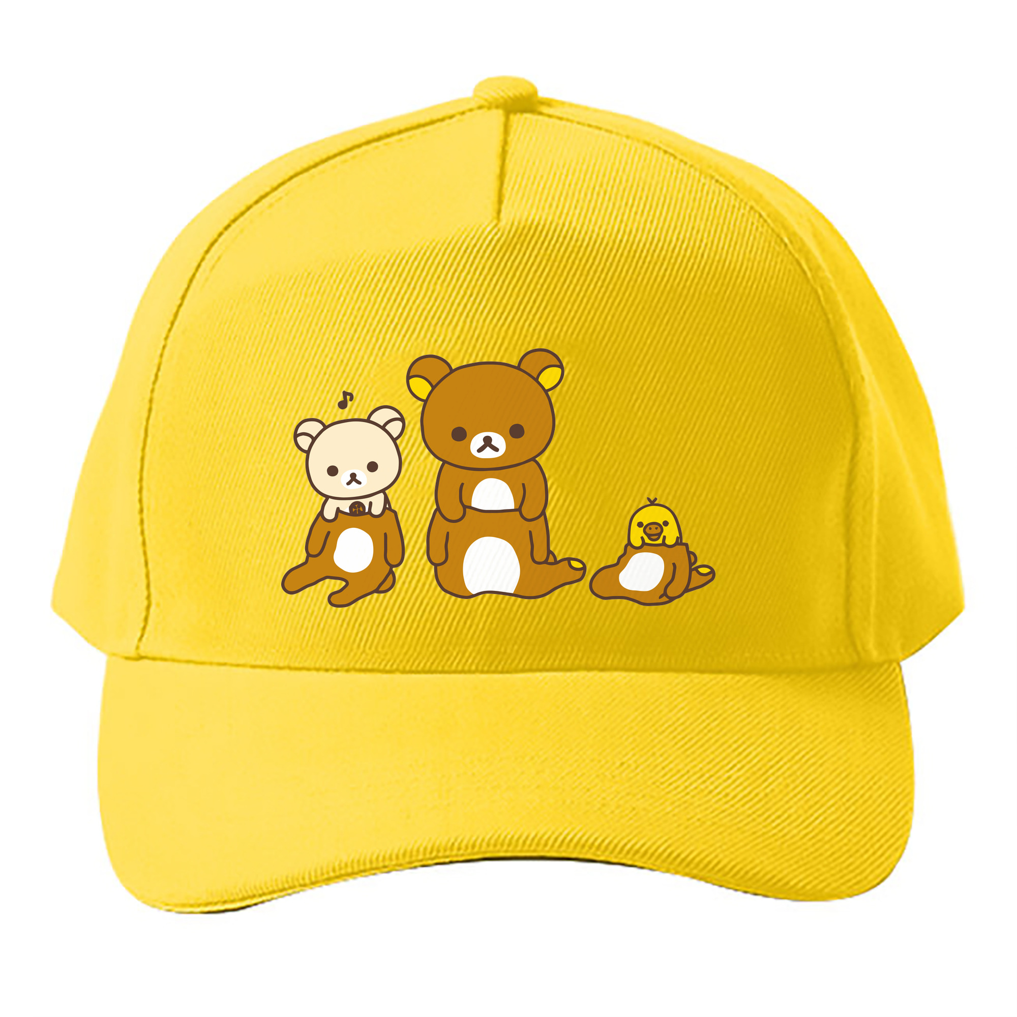 （画像用） リラックマ リラックマ キイロイトリ Rilakkuma Korilakkuma Kiiroitori ベースボールキャップ 綿100％ 男女兼用 帽子 スポーツ